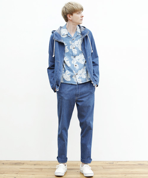 Denime（ドゥニーム）の「【MadeInJapan】40sフレンチワークマリンパーカージェルトデニムUSED加工（その他アウター・メンズ・インディゴブルー・SMALL/LARGE/MEDIUM）」の20枚目の写真