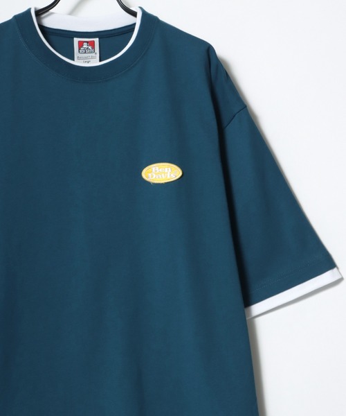 BEN DAVIS(ベンデイビス)の「BEN DAVIS/ベンデイビス オーバーサイズ バックプリント オーバルロゴ フロント ワンポイント刺繍 レイヤード 半袖Tシャツ(Tシャツ/カットソー・メンズ・ホワイト/チャコールグレー/アッシュグレー/ブルー系その他・M/L/XL)」の13枚目の写真