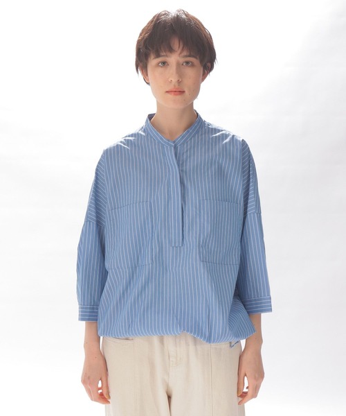 niko and 新品 erinkoこなれバンドカラーシャツ Make Stuff '25] erinkoこなれバンドカラーシャツ | [公式