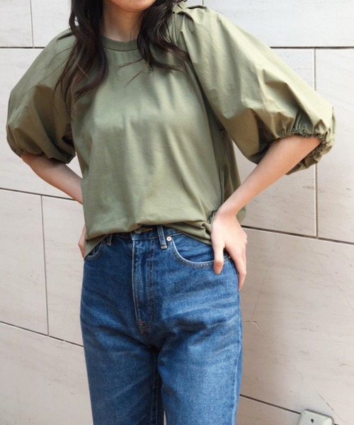 Banner Barrett(バナーバレット)の「ボリュームスリーブカットソー(Tシャツ/カットソー・レディース・ホワイト/ブラック/カーキ・38)」の16枚目の写真