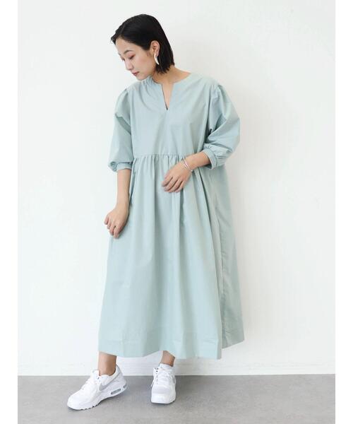 ESCAR（エスカー）の「・ESCAR ボリュームスリーブシャツワンピース（ワンピース・レディース・ネイビー/モカ/グリーン系その他2・FREE）」の17枚目の写真