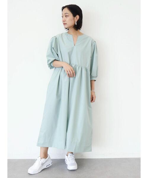 ESCAR（エスカー）の「・ESCAR ボリュームスリーブシャツワンピース（ワンピース・レディース・ネイビー/モカ/グリーン系その他2・FREE）」の16枚目の写真