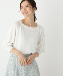 index | スクエアネックパフスリーブニット【WEB限定サイズ】(ニット/セーター)