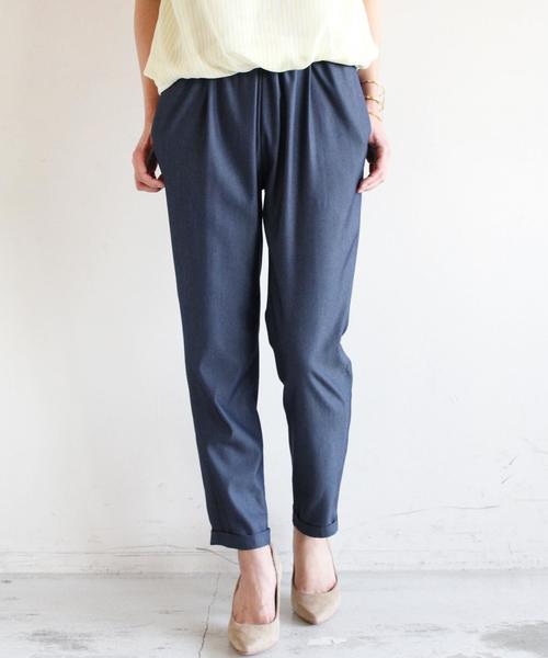 BEAUTY&YOUTH UNITED ARROWS（ビューティーアンドユースユナイテッドアローズ）の「BYTF リヨセルナイロン ウエストギャザー9分丈パンツ◆（その他パンツ・レディース・コバルトブルー/ブラック/グレー・SMALL/MEDIUM）」の3枚目の写真