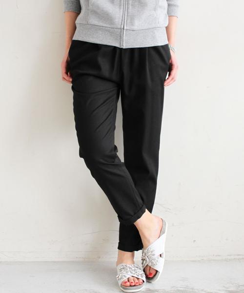 BEAUTY&YOUTH UNITED ARROWS（ビューティーアンドユースユナイテッドアローズ）の「BYTF リヨセルナイロン ウエストギャザー9分丈パンツ◆（その他パンツ・レディース・コバルトブルー/ブラック/グレー・SMALL/MEDIUM）」の2枚目の写真