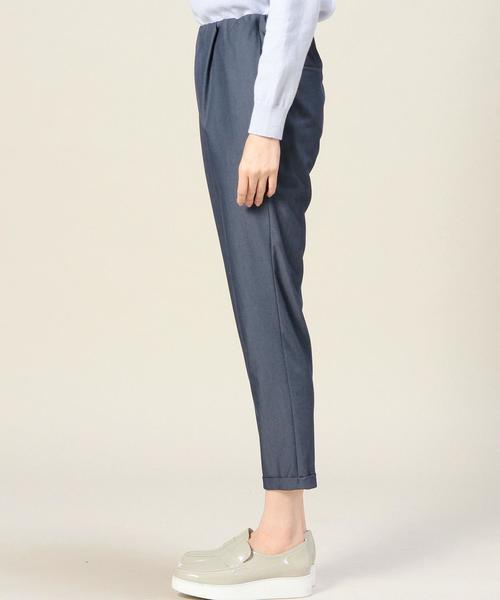 BEAUTY&YOUTH UNITED ARROWS（ビューティーアンドユースユナイテッドアローズ）の「BYTF リヨセルナイロン ウエストギャザー9分丈パンツ◆（その他パンツ・レディース・コバルトブルー/ブラック/グレー・SMALL/MEDIUM）」の6枚目の写真