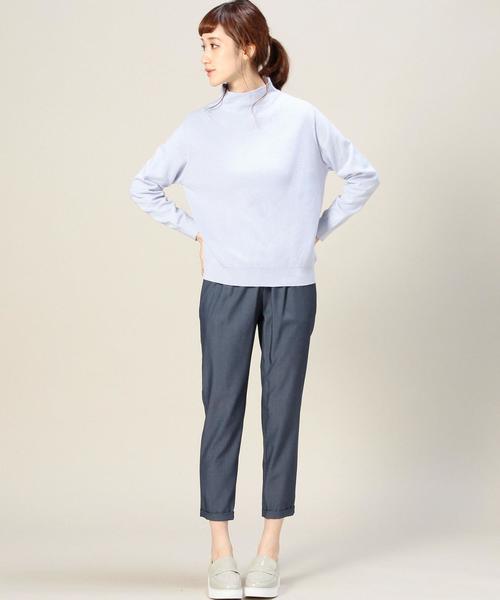 BEAUTY&YOUTH UNITED ARROWS（ビューティーアンドユースユナイテッドアローズ）の「BYTF リヨセルナイロン ウエストギャザー9分丈パンツ◆（その他パンツ・レディース・コバルトブルー/ブラック/グレー・SMALL/MEDIUM）」の7枚目の写真