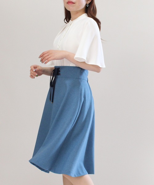 ASTORIA ODIER（アストリアオディール）の「ボウタイブラウス（シャツ/ブラウス・レディース・ベージュ/ホワイト・MEDIUM）」の14枚目の写真