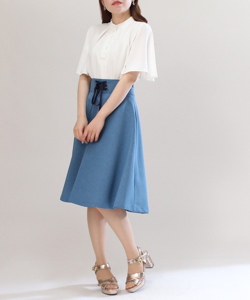 ASTORIA ODIER（アストリアオディール）の「ボウタイブラウス（シャツ/ブラウス・レディース・ベージュ/ホワイト・MEDIUM）」の16枚目の写真