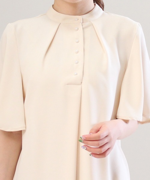 ASTORIA ODIER（アストリアオディール）の「ボウタイブラウス（シャツ/ブラウス・レディース・ベージュ/ホワイト・MEDIUM）」の7枚目の写真