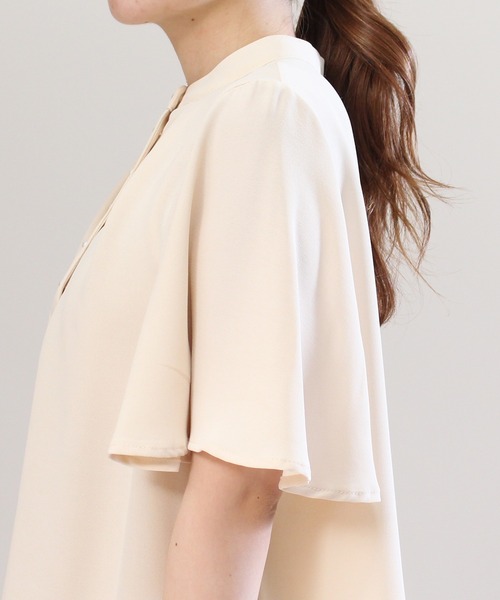 ASTORIA ODIER（アストリアオディール）の「ボウタイブラウス（シャツ/ブラウス・レディース・ベージュ/ホワイト・MEDIUM）」の8枚目の写真