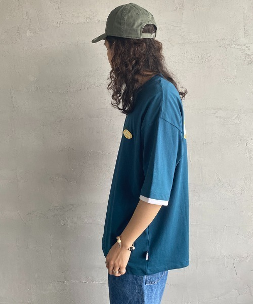 BEN DAVIS（ベンデイビス）の「【WEB限定】[BEN DAVIS/ベンデイビス] オーバルロゴプリント レイヤードデザインTシャツ（Tシャツ/カットソー・レディース・ライトグレー/ブルー/ホワイト・M/L/XL）」の19枚目の写真
