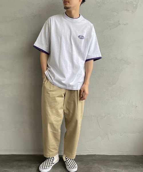 BEN DAVIS（ベンデイビス）の「【WEB限定】[BEN DAVIS/ベンデイビス] オーバルロゴプリント レイヤードデザインTシャツ（Tシャツ/カットソー・レディース・ライトグレー/ブルー/ホワイト・M/L/XL）」の11枚目の写真