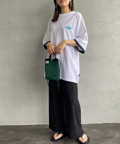 BEN DAVIS（ベンデイビス）の「【WEB限定】[BEN DAVIS/ベンデイビス] オーバルロゴプリント レイヤードデザインTシャツ（Tシャツ/カットソー・レディース・ライトグレー/ブルー/ホワイト・M/L/XL）」の14枚目の写真