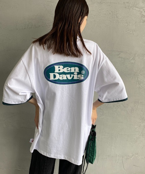BEN DAVIS（ベンデイビス）の「【WEB限定】[BEN DAVIS/ベンデイビス] オーバルロゴプリント レイヤードデザインTシャツ（Tシャツ/カットソー・レディース・ライトグレー/ブルー/ホワイト・M/L/XL）」の22枚目の写真