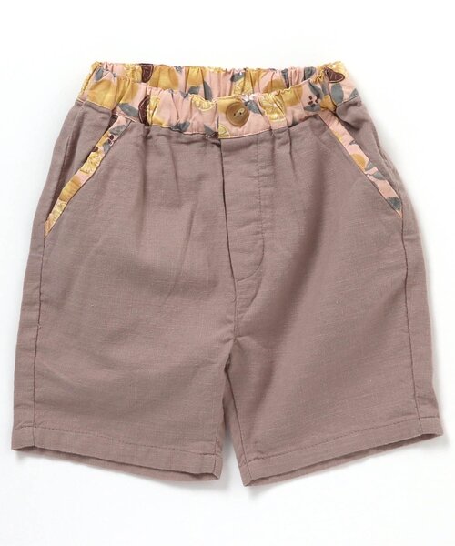 apres les cours(アプレレクール)の「トロピカル無地・総柄ハーフパンツ 5分丈(その他パンツ・キッズ・ネイビー/ブラウン/アイボリー/ミント/サーモンピンク・90/100/110/120/80/130/140)」の14枚目の写真