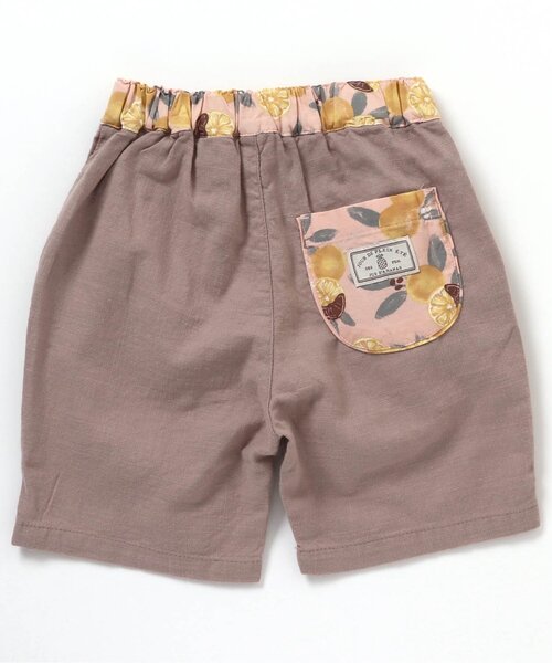 apres les cours(アプレレクール)の「トロピカル無地・総柄ハーフパンツ 5分丈(その他パンツ・キッズ・ネイビー/ブラウン/アイボリー/ミント/サーモンピンク・90/100/110/120/80/130/140)」の20枚目の写真