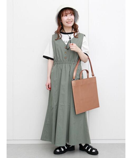 ehka sopo（エヘカソポ）の「リンガーカレッジロゴTシャツ（ニット/セーター・レディース・ネイビー/オフホワイト/キナリ・ﾌﾘ-）」の20枚目の写真