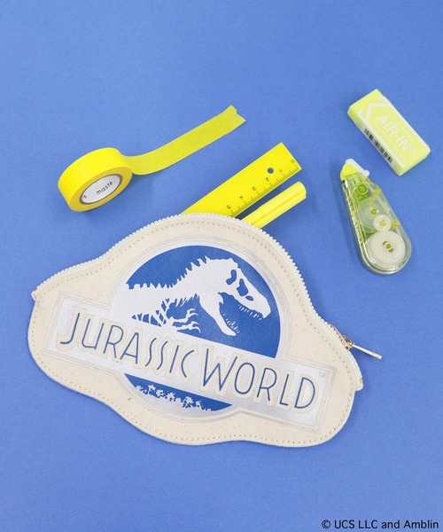 ACCOMMODE（アコモデ）の「Jurassic World ラバープリントポーチ（ポーチ・レディース・ブルー/ベージュ/シルバー・FREE）」の2枚目の写真