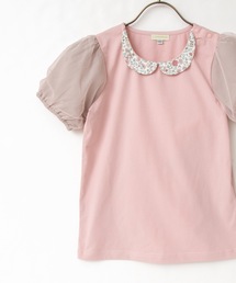 panpantutu（パンパンチュチュ）の「おすましカラーパフスリーブトップ(140・150cm)（Tシャツ/カットソー・キッズ）」