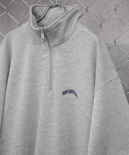 BEN DAVIS（ベンデイビス）の「【BEN DAVIS】ハーフジップカットソー（その他トップス・メンズ・グレー/ブラウン/ダークグレー/ロイヤルブルー・L/S/M/XL）」の8枚目の写真