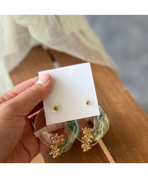 tone(トーン)の「【marihori】ジェルネイル マット 大ぶりリングピアス(MA)(ピアス(両耳用)・レディース・ベージュ/パープル/グリーン系その他/パープル系その他/レッド系その他/イエロー系その他/グリーン系その他2・FREE)」の13枚目の写真