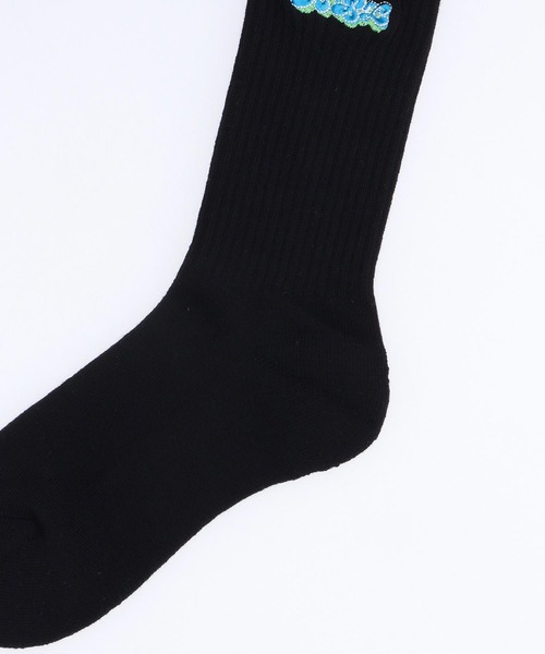 X-girl(エックスガール)の「CANDY LOGO RIB SOCKS/ロゴ刺繍/靴下 リブソックス(ソックス/靴下・レディース・ホワイト/ブラック/グリーン・ONE SIZE)」の10枚目の写真