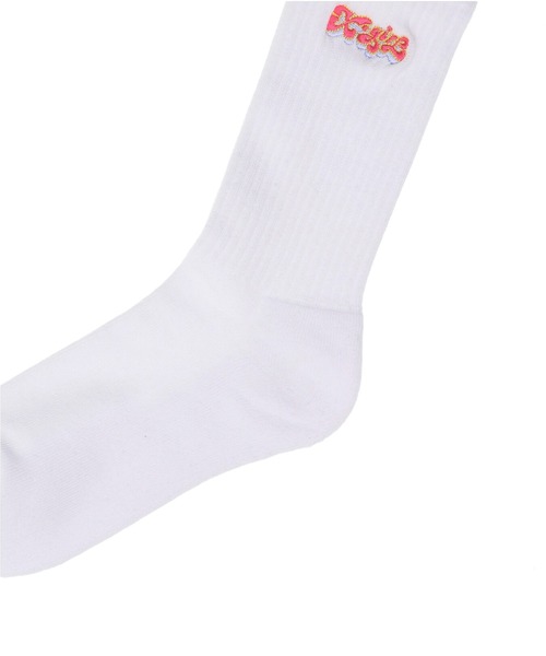 X-girl(エックスガール)の「CANDY LOGO RIB SOCKS/ロゴ刺繍/靴下 リブソックス(ソックス/靴下・レディース・ホワイト/ブラック/グリーン・ONE SIZE)」の14枚目の写真