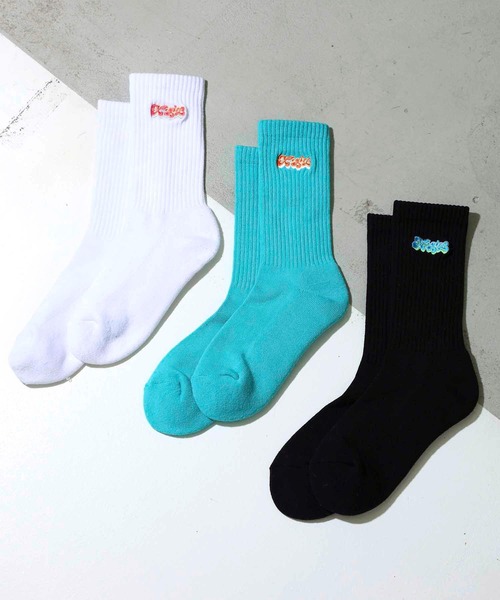 X-girl(エックスガール)の「CANDY LOGO RIB SOCKS/ロゴ刺繍/靴下 リブソックス(ソックス/靴下・レディース・ホワイト/ブラック/グリーン・ONE SIZE)」の16枚目の写真