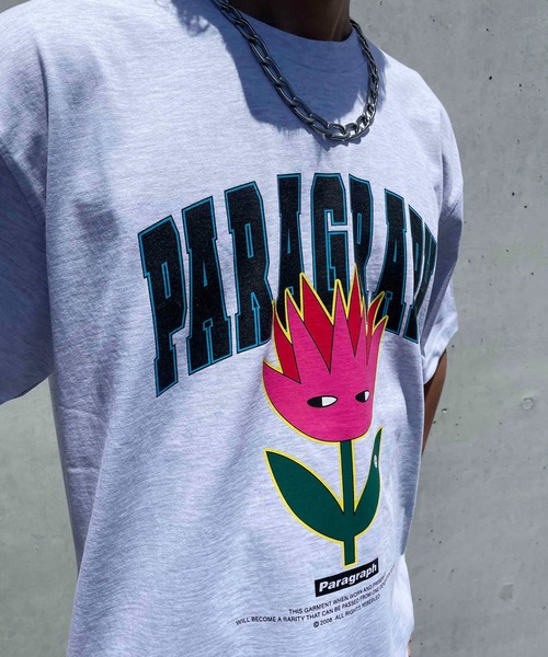 【Paragraph/パラグラフ】フラワーフェイスロゴ ハーフスリーブT/№33/22SS