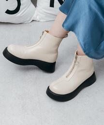 CITEN | ＜CITEN＞ボリュームソール ハーフジップ ブーツ(ブーツ)