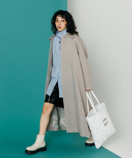 CITEN(シテン)の「<CITEN>ボリュームソール ハーフジップ ブーツ(ブーツ・レディース・ブラック/オフホワイト・23cm/23.5cm/24cm/24.5cm)」の9枚目の写真