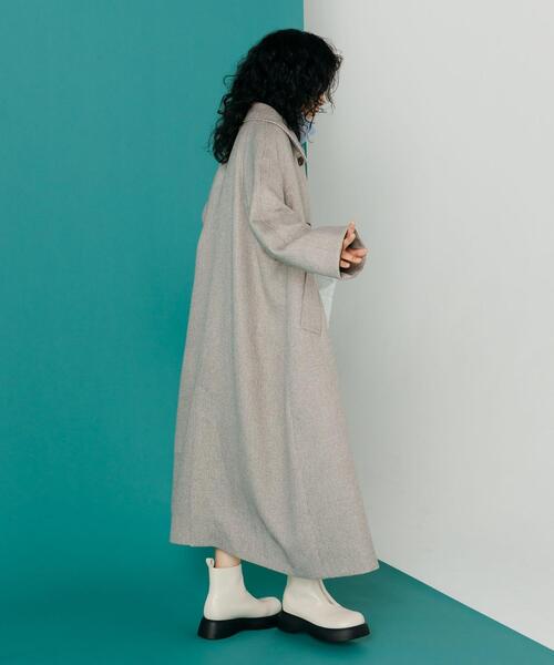 CITEN(シテン)の「<CITEN>ボリュームソール ハーフジップ ブーツ(ブーツ・レディース・ブラック/オフホワイト・23cm/23.5cm/24cm/24.5cm)」の10枚目の写真