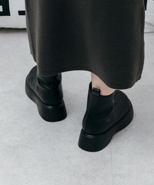 CITEN(シテン)の「<CITEN>ボリュームソール ハーフジップ ブーツ(ブーツ・レディース・ブラック/オフホワイト・23cm/23.5cm/24cm/24.5cm)」の13枚目の写真