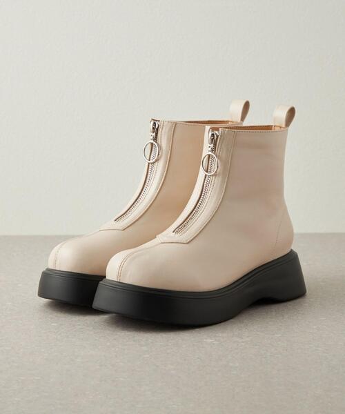 CITEN(シテン)の「<CITEN>ボリュームソール ハーフジップ ブーツ(ブーツ・レディース・ブラック/オフホワイト・23cm/23.5cm/24cm/24.5cm)」の18枚目の写真