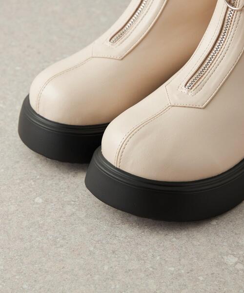 CITEN(シテン)の「<CITEN>ボリュームソール ハーフジップ ブーツ(ブーツ・レディース・ブラック/オフホワイト・23cm/23.5cm/24cm/24.5cm)」の21枚目の写真