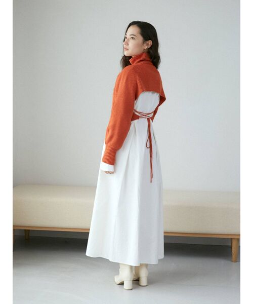 Ungrid（アングリッド）の「バックリボンニットセットワンピース（ワンピース・レディース・オレンジ/オフホワイト/ブラック・FREE）」の10枚目の写真