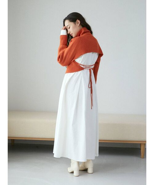 Ungrid（アングリッド）の「バックリボンニットセットワンピース（ワンピース・レディース・オレンジ/オフホワイト/ブラック・FREE）」の11枚目の写真