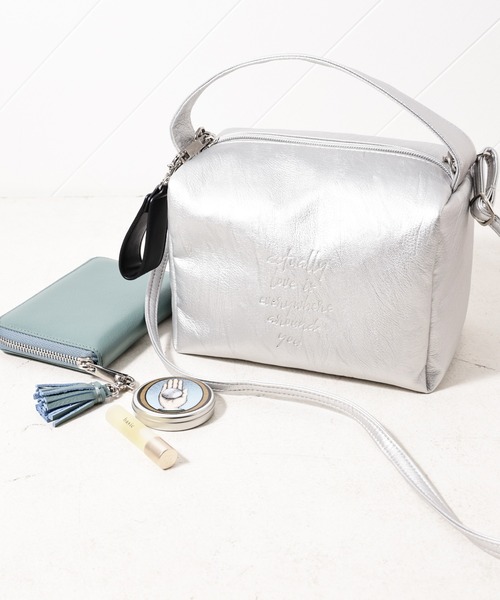 Actually（アクチュアリー）の「【手洗い可能】ウォッシャブル ワンハンドル 2WAYショルダー（ショルダーバッグ・レディース・ブラック/シルバー・フリー）」の13枚目の写真