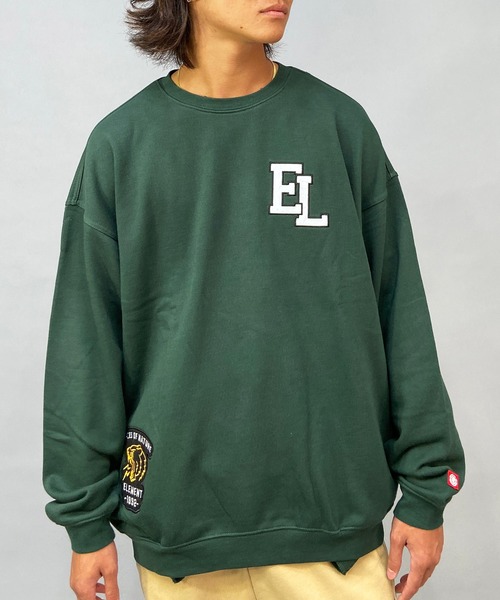 ELEMENT(エレメント)の「【ムラサキスポーツ別注】ELEMENT/エレメント ワイドシルエット クルーネックスウェット/トレーナー BC022-030(スウェット・メンズ・ネイビー/ブラック/グリーン・XL/L/M)」の3枚目の写真