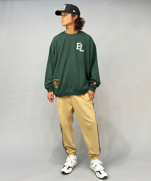 ELEMENT(エレメント)の「【ムラサキスポーツ別注】ELEMENT/エレメント ワイドシルエット クルーネックスウェット/トレーナー BC022-030(スウェット・メンズ・ネイビー/ブラック/グリーン・XL/L/M)」の11枚目の写真