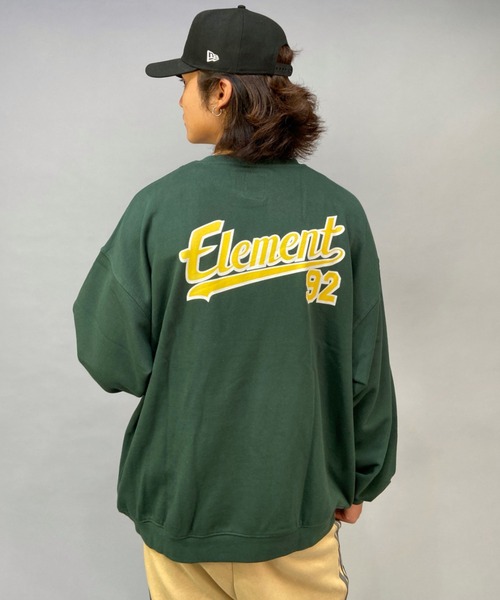 ELEMENT(エレメント)の「【ムラサキスポーツ別注】ELEMENT/エレメント ワイドシルエット クルーネックスウェット/トレーナー BC022-030(スウェット・メンズ・ネイビー/ブラック/グリーン・XL/L/M)」の8枚目の写真