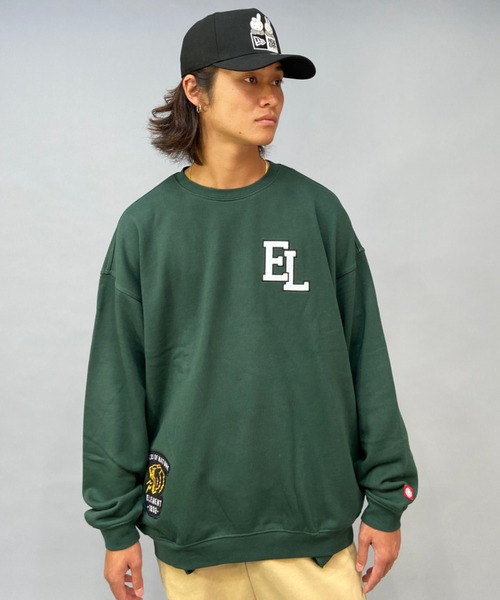 ELEMENT(エレメント)の「【ムラサキスポーツ別注】ELEMENT/エレメント ワイドシルエット クルーネックスウェット/トレーナー BC022-030(スウェット・メンズ・ネイビー/ブラック/グリーン・XL/L/M)」の4枚目の写真