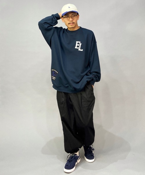 ELEMENT(エレメント)の「【ムラサキスポーツ別注】ELEMENT/エレメント ワイドシルエット クルーネックスウェット/トレーナー BC022-030(スウェット・メンズ・ネイビー/ブラック/グリーン・XL/L/M)」の20枚目の写真