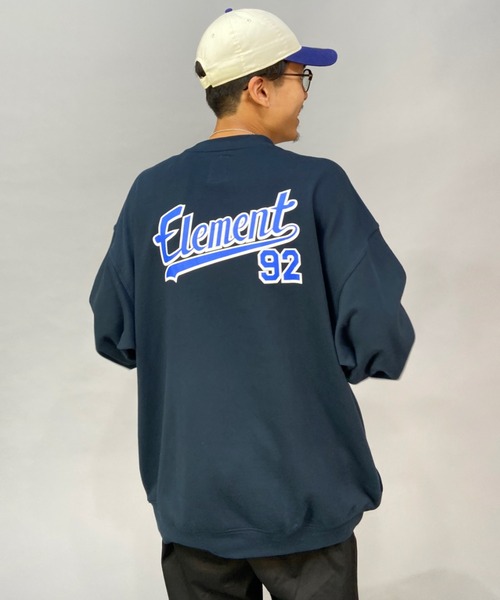 ELEMENT(エレメント)の「【ムラサキスポーツ別注】ELEMENT/エレメント ワイドシルエット クルーネックスウェット/トレーナー BC022-030(スウェット・メンズ・ネイビー/ブラック/グリーン・XL/L/M)」の17枚目の写真