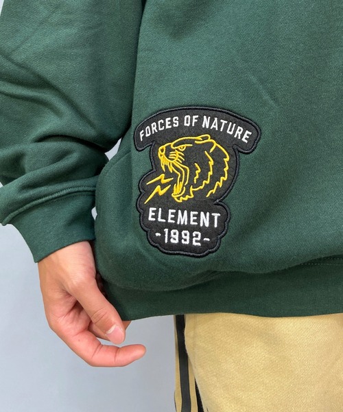 ELEMENT(エレメント)の「【ムラサキスポーツ別注】ELEMENT/エレメント ワイドシルエット クルーネックスウェット/トレーナー BC022-030(スウェット・メンズ・ネイビー/ブラック/グリーン・XL/L/M)」の6枚目の写真