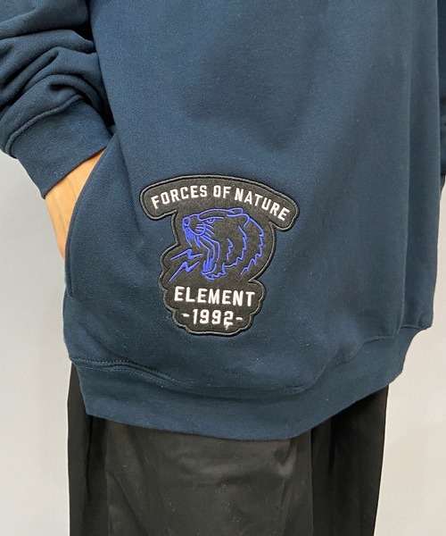 ELEMENT(エレメント)の「【ムラサキスポーツ別注】ELEMENT/エレメント ワイドシルエット クルーネックスウェット/トレーナー BC022-030(スウェット・メンズ・ネイビー/ブラック/グリーン・XL/L/M)」の15枚目の写真