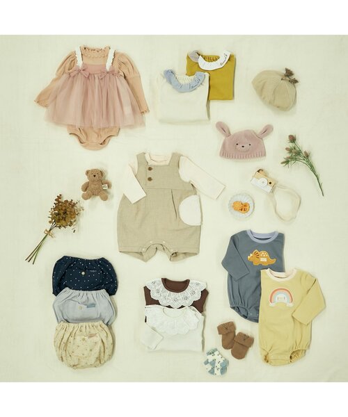 apres les cours（アプレレクール）の「タッセル付きベビー帽子（その他ベビー用品・キッズ・ベージュ/ブラウン・48/46）」の4枚目の写真