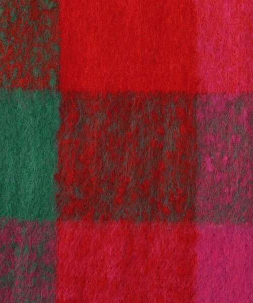 FREAK'S STORE（フリークスストア）の「ボリュームチェックフリンジマフラー（マフラー・レディース・ピンク/オレンジ・ONE SIZE）」の18枚目の写真