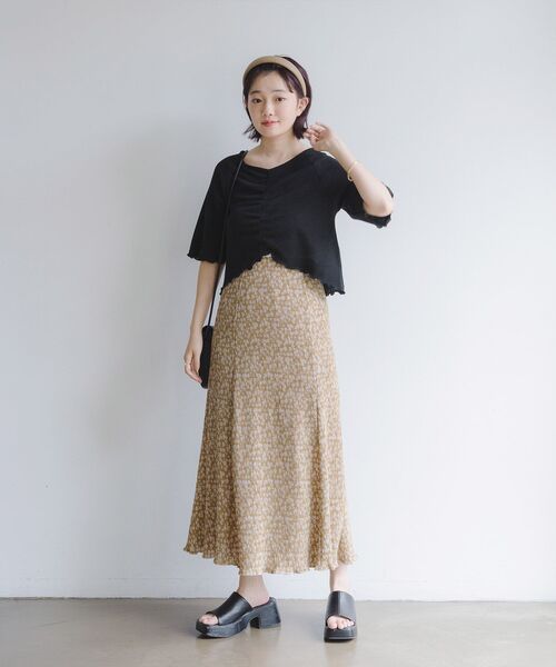 RETRO GIRL（レトロガール）の「ガラプリーツSK（スカート・レディース・ホワイト系その他/ブラック系その他/イエロー系その他・FREE）」の8枚目の写真